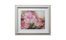 กรอบรูปใส่ผ้าปักดอกไม้ตกแต่งบ้าน